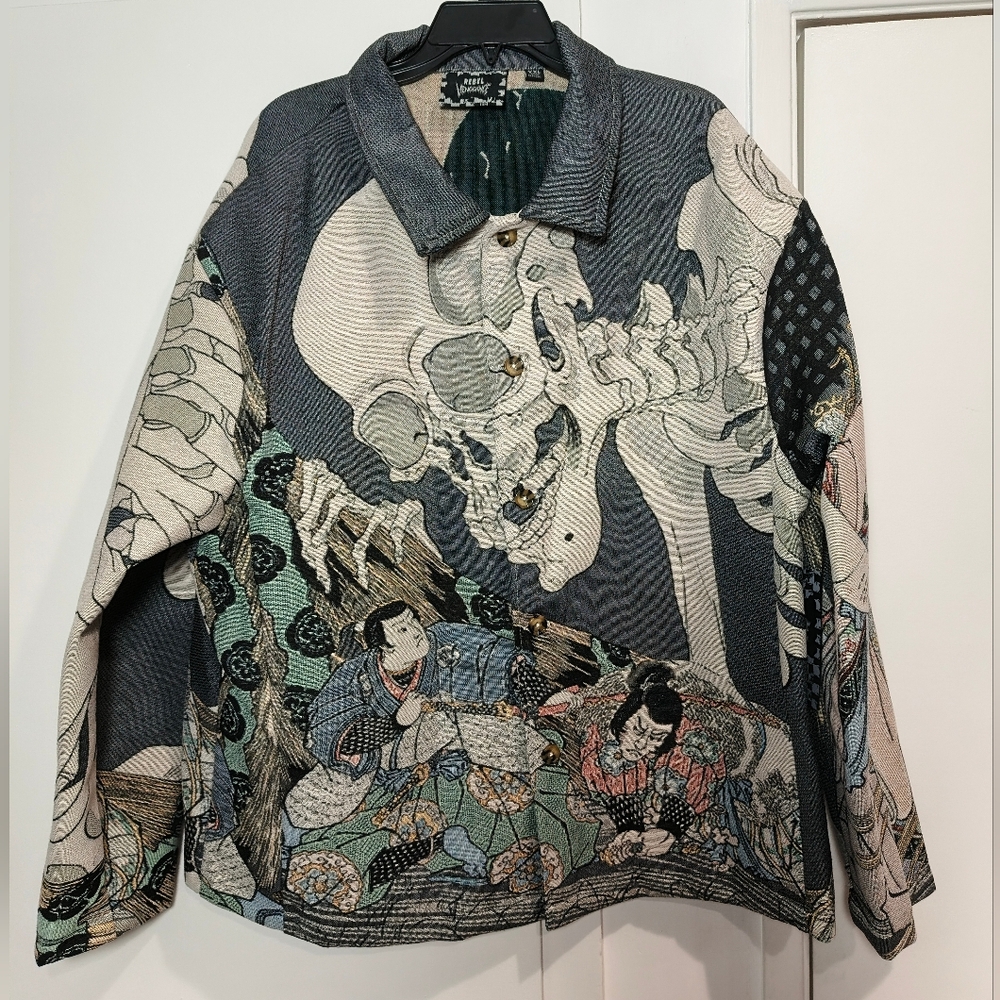 Rebel Vengence Samurai Print Shacket.